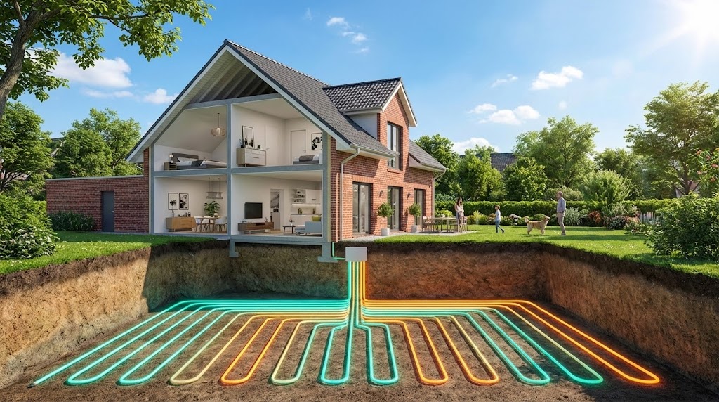 Modernes Klinkerhaus im Kreis Pinneberg mit Erdwärme-Heizung und gepflegtem Garten