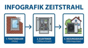Energetische Sanierung: Reihenfolge der Gewerke planen