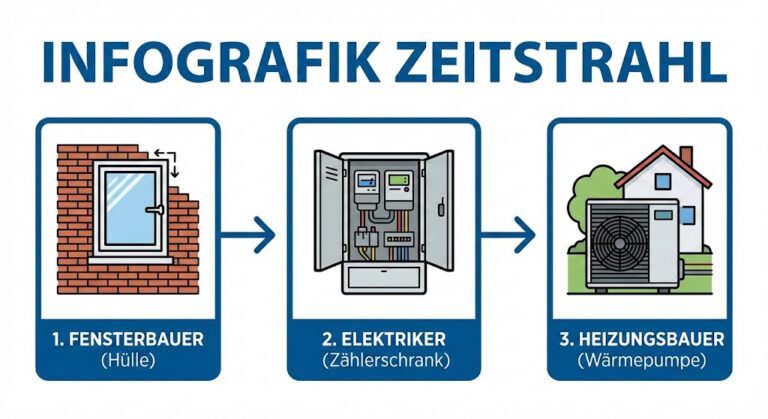 Energetische Sanierung: Die richtige Reihenfolge der Gewerke