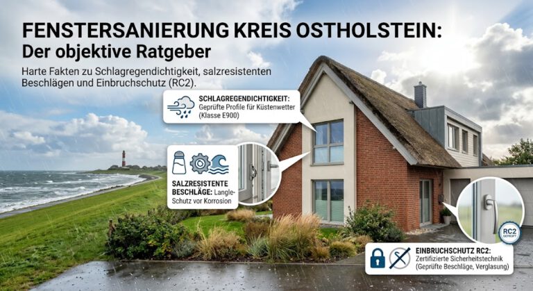 Fenstersanierung Kreis Ostholstein: Windlasten, Salz und Sicherheit