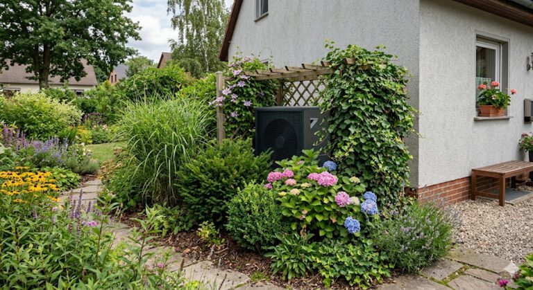Wärmepumpe mit Pflanzen verstecken: Robuste Gewächse statt technischer Ausfälle