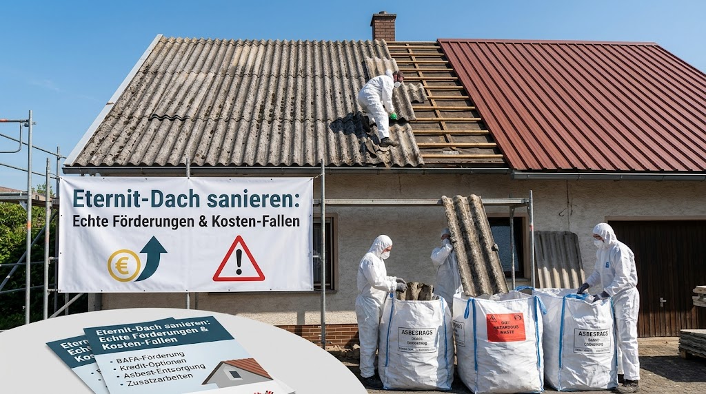 Eternit-Dach sanieren: Echte Förderungen & Kosten-Fallen