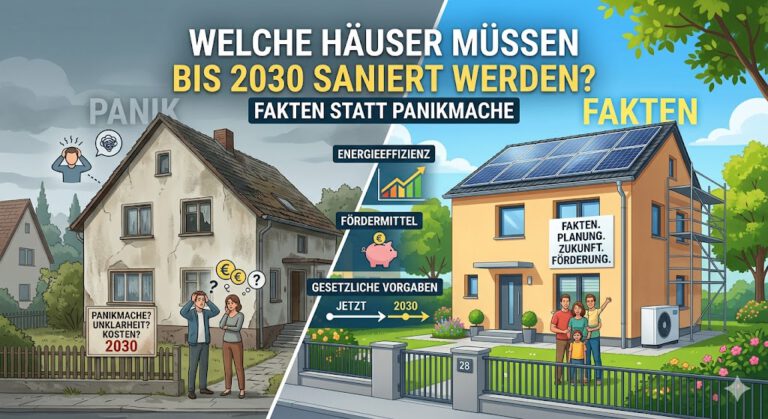 Welche Häuser müssen bis 2030 saniert werden? Fakten statt Panikmache