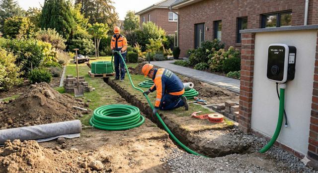 Erdkabel Verlegung Wallbox Einfahrt Schleswig-Holstein