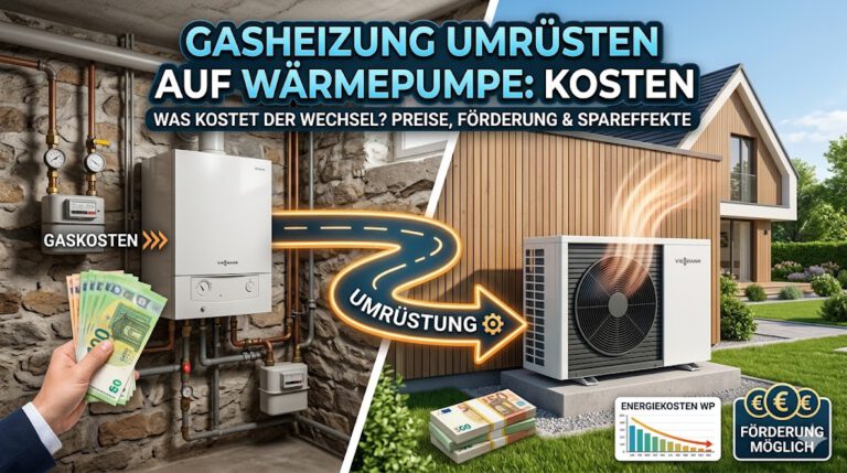 Gasheizung umrüsten auf Wärmepumpe: Kosten & Faktoren