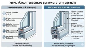 Kunststofffenster Qualitätsunterschiede: Worauf Sie beim Kauf wirklich achten müssen
