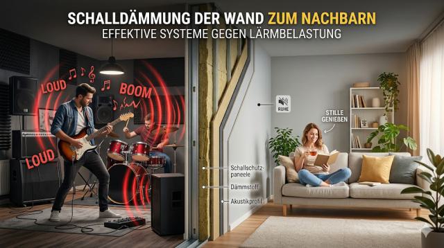 Schalldämmung der Wand zum Nachbarn: Effektive Systeme gegen Lärmbelastung