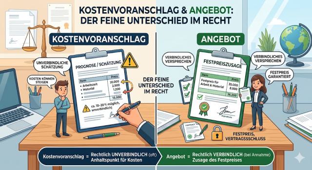 Kostenvoranschlag oder Angebot: Was für Sie wirklich zählt