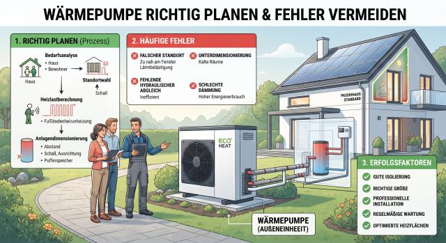 Wärmepumpe planen: Die wichtigsten Schritte für eine reibungslose Umsetzung