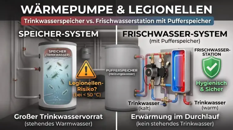 Wärmepumpe Legionellen: Speicher vs. Frischwasserstation