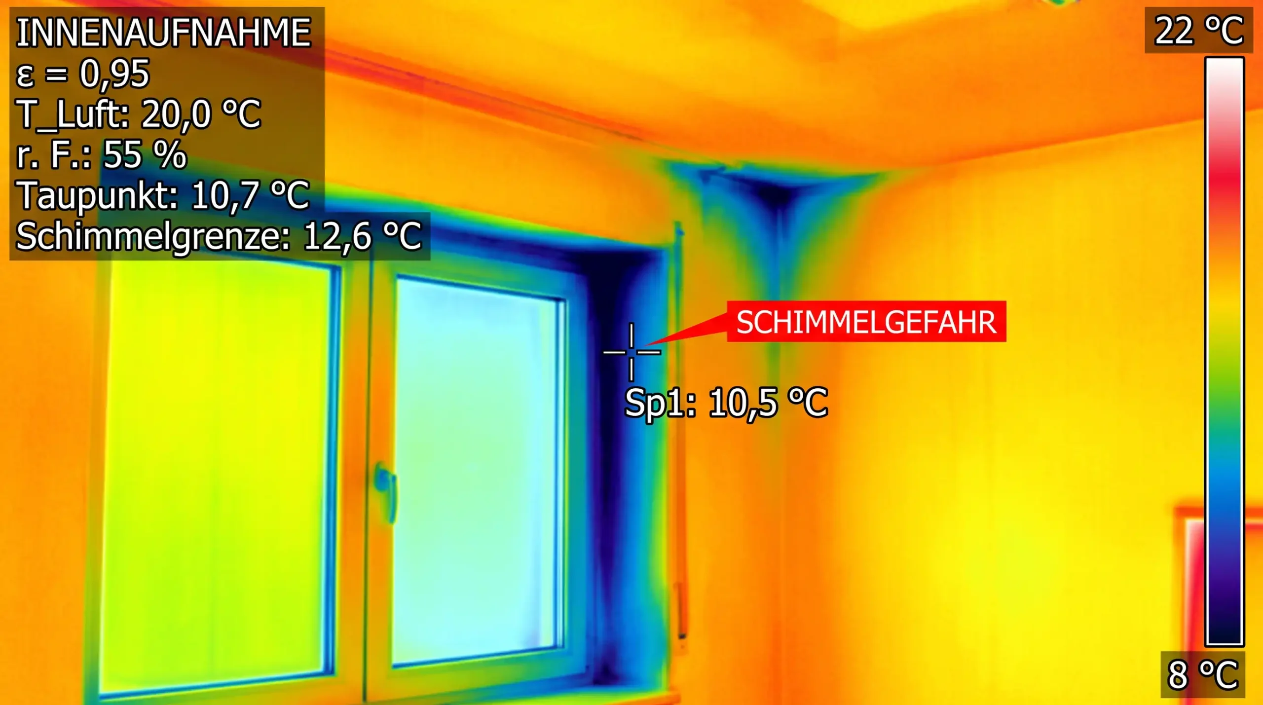 Thermografie Fenster Schimmel vermeiden im norddeutschen Klima (Bild KI generiert)